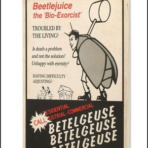 Beetlejuice 'Bio-Exorcist' Wooden Sign